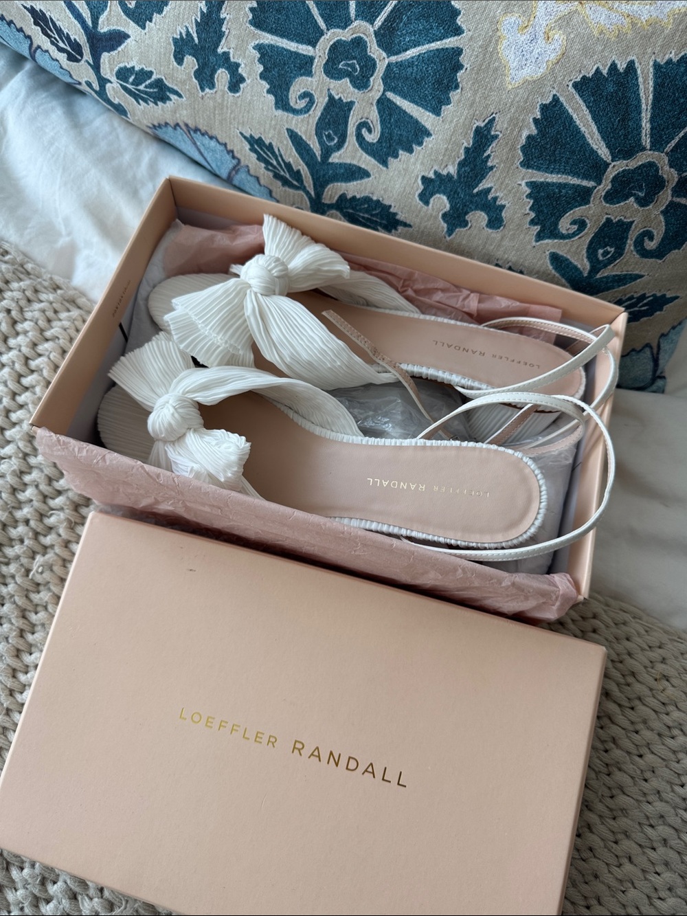 Loeffler Randall Dahlia Heels in White — NEVER WORN